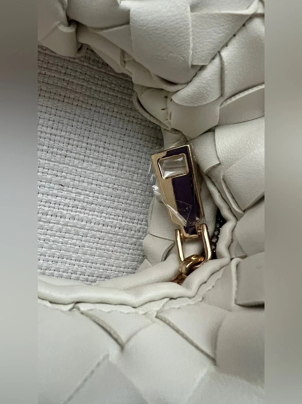 Urban Expressions Lizbeth Ivory Woven Knot Clutch Bag Jodie Inspired Handbag